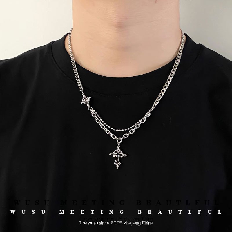 Dark Cross Necklace Men's Fashion Accessories - Image 2
