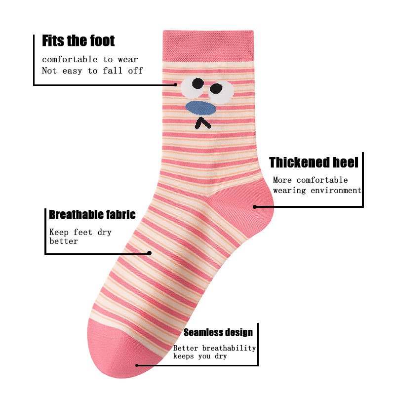 8 Pairs Womens Crew Socks Thin Soft Comfort Breathable Dress Socks Above Ankle Crew Socks For Outdoor Sports Running And Cycling - Image 2