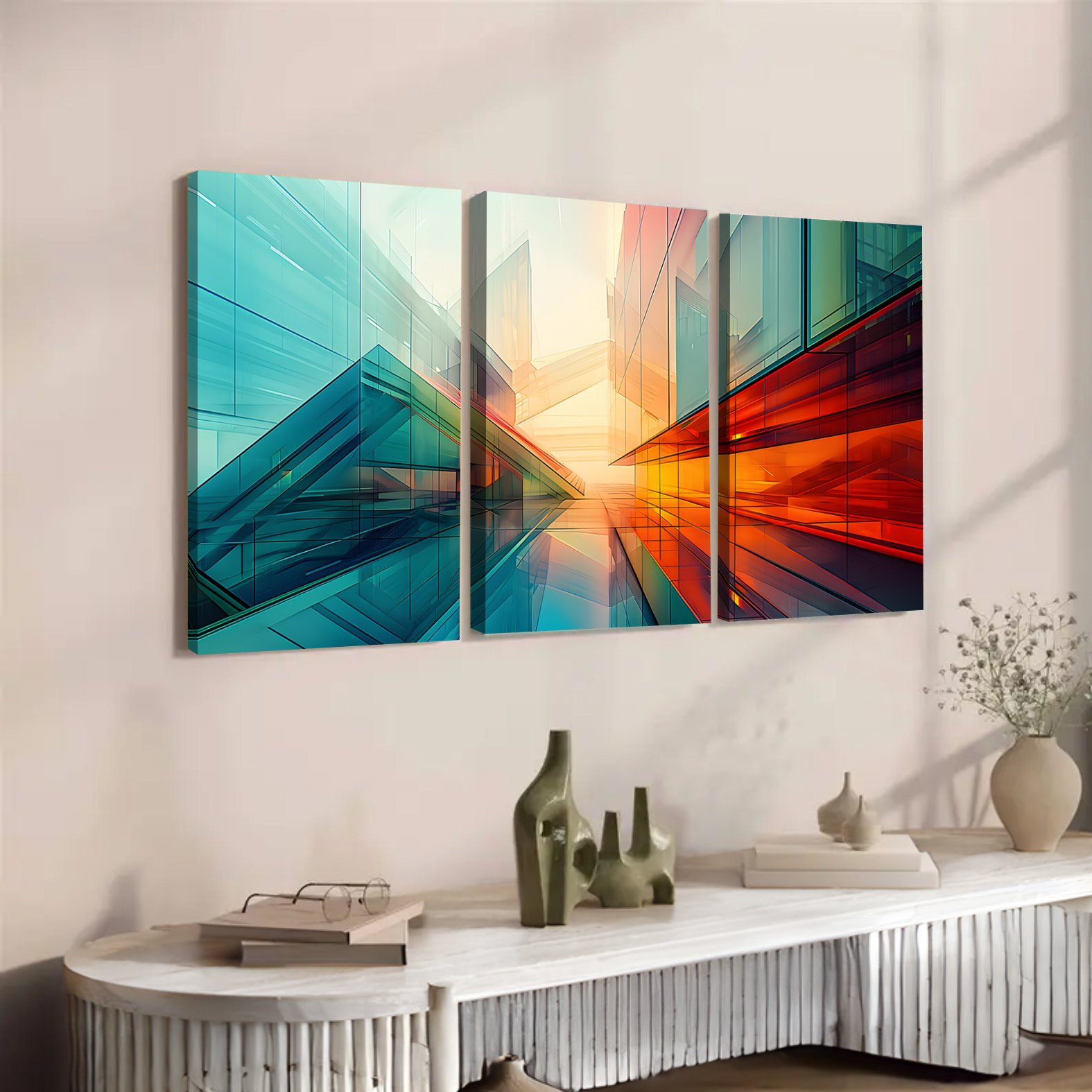 POD Customization - Modern Art Trilogy -Living Room Decoration - Image 4