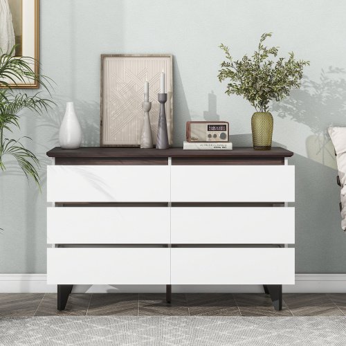 Particle Board Bedroom Living Room 6 Drawer Cabinet - Image 2
