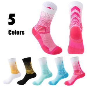 5 Pairs Mens Athletic Socks Cushion Running Socks Breathable Comfort For Sports Anti-odor And Anti-slip For Running Fitness Cycling