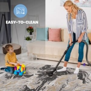 LOOM LUXE Collection 5X7 Grey Abstract Non-Shedding Living Room Bedroom Dining Home Office Stylish And Stain Resistant Area Rug