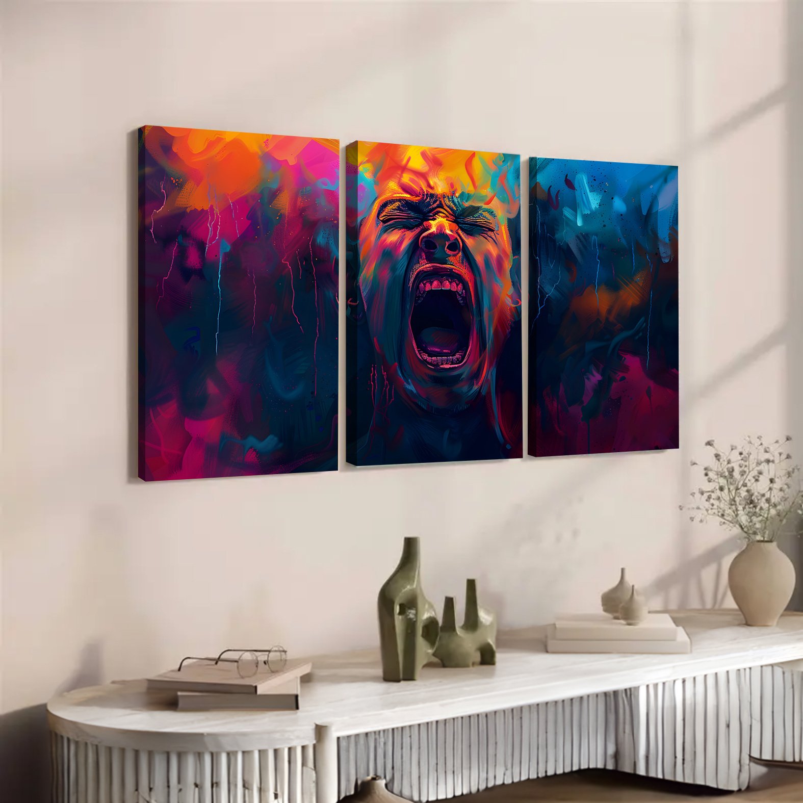 POD Customization - Modern Art Trilogy -Living Room Decoration - Image 2