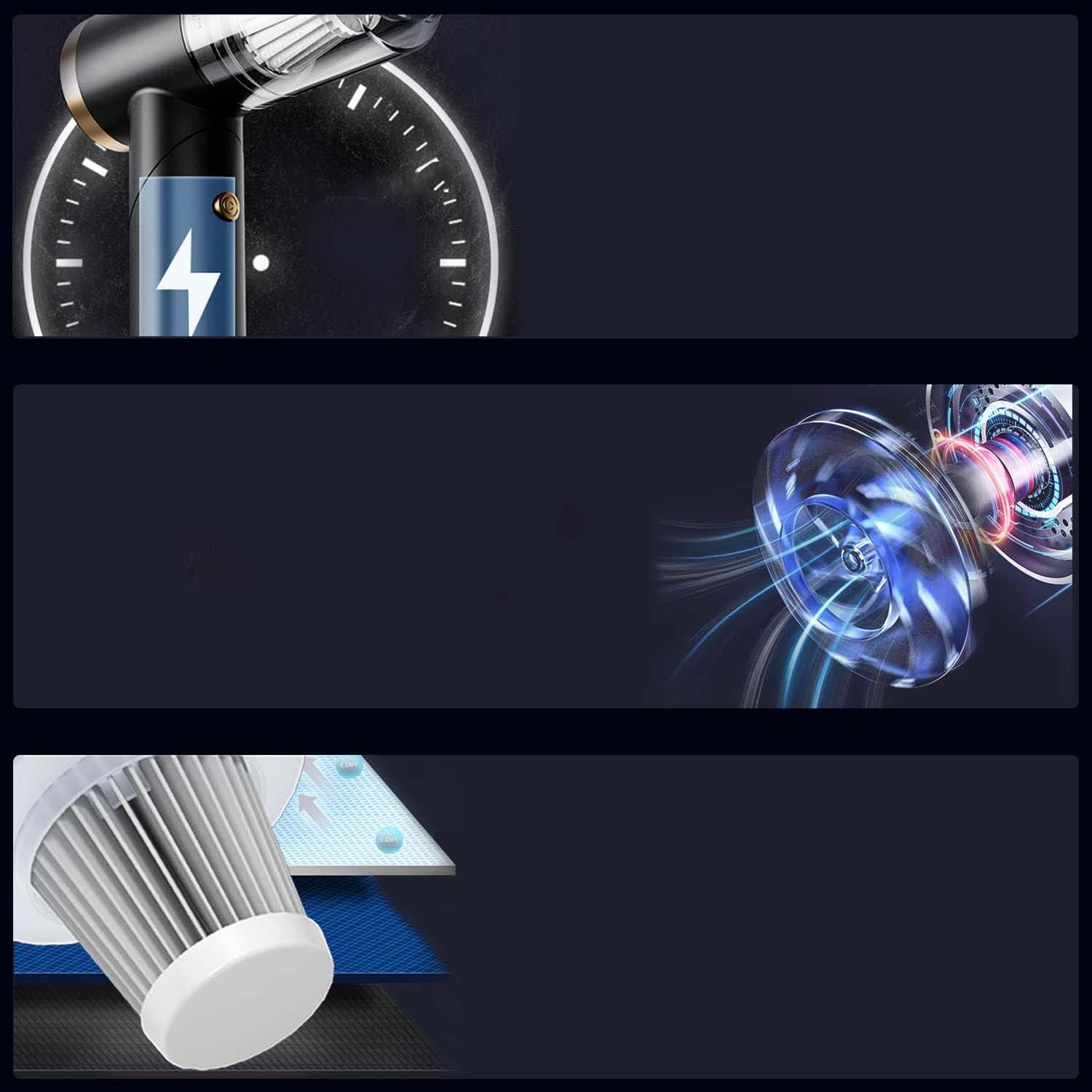 Vacuum Cleaner And Air Duster For Cars, Homes, Offices And Pets, High-power, Multi-nozzle Handheld Car Vacuum Cleaner. - Image 4