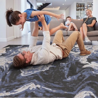 LOOM LUXE Collection 5X7 Grey Abstract Non-Shedding Living Room Bedroom Dining Home Office Stylish And Stain Resistant Area Rug - Image 8